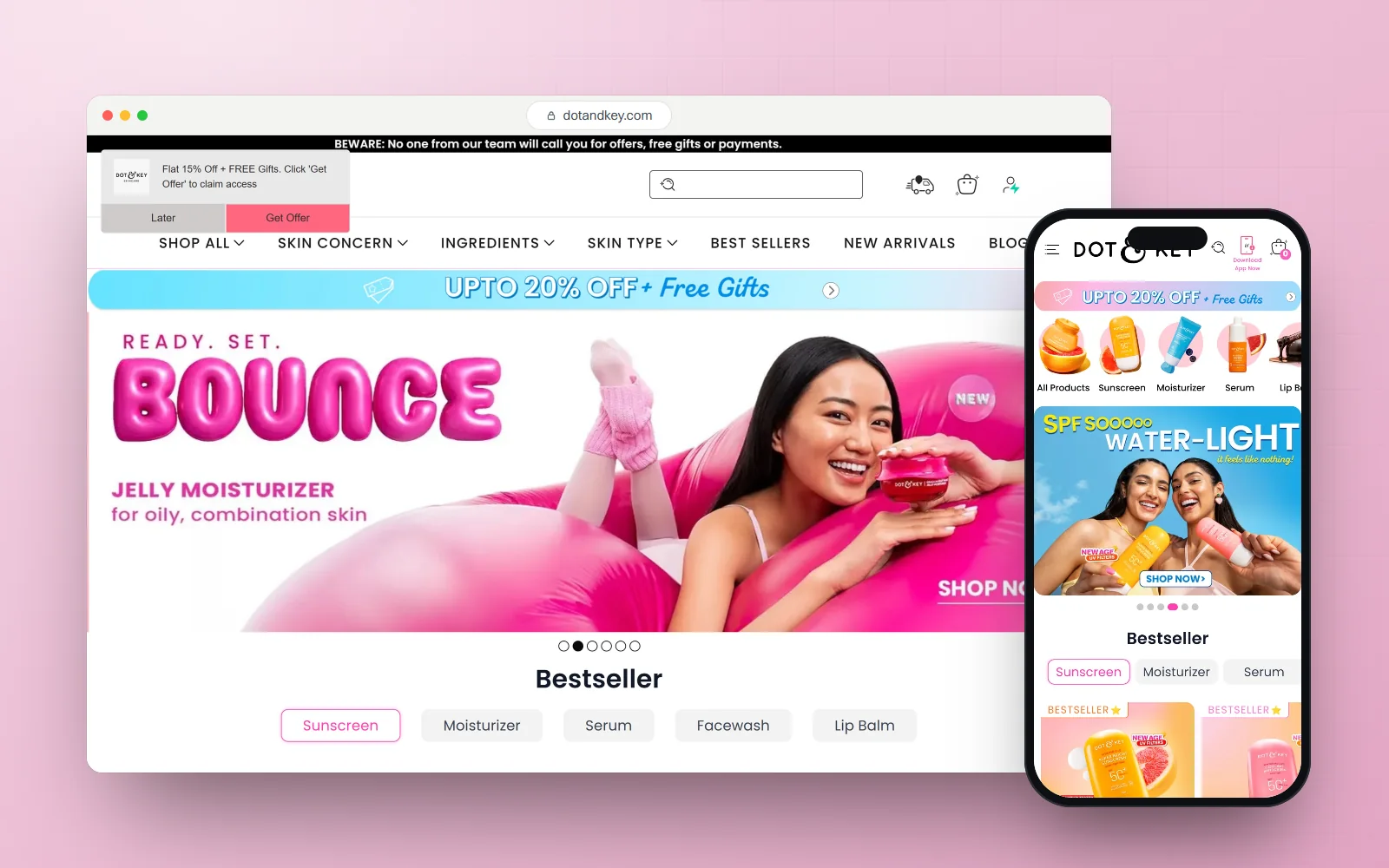 Dot & Key, shopify store by GrowAndRank