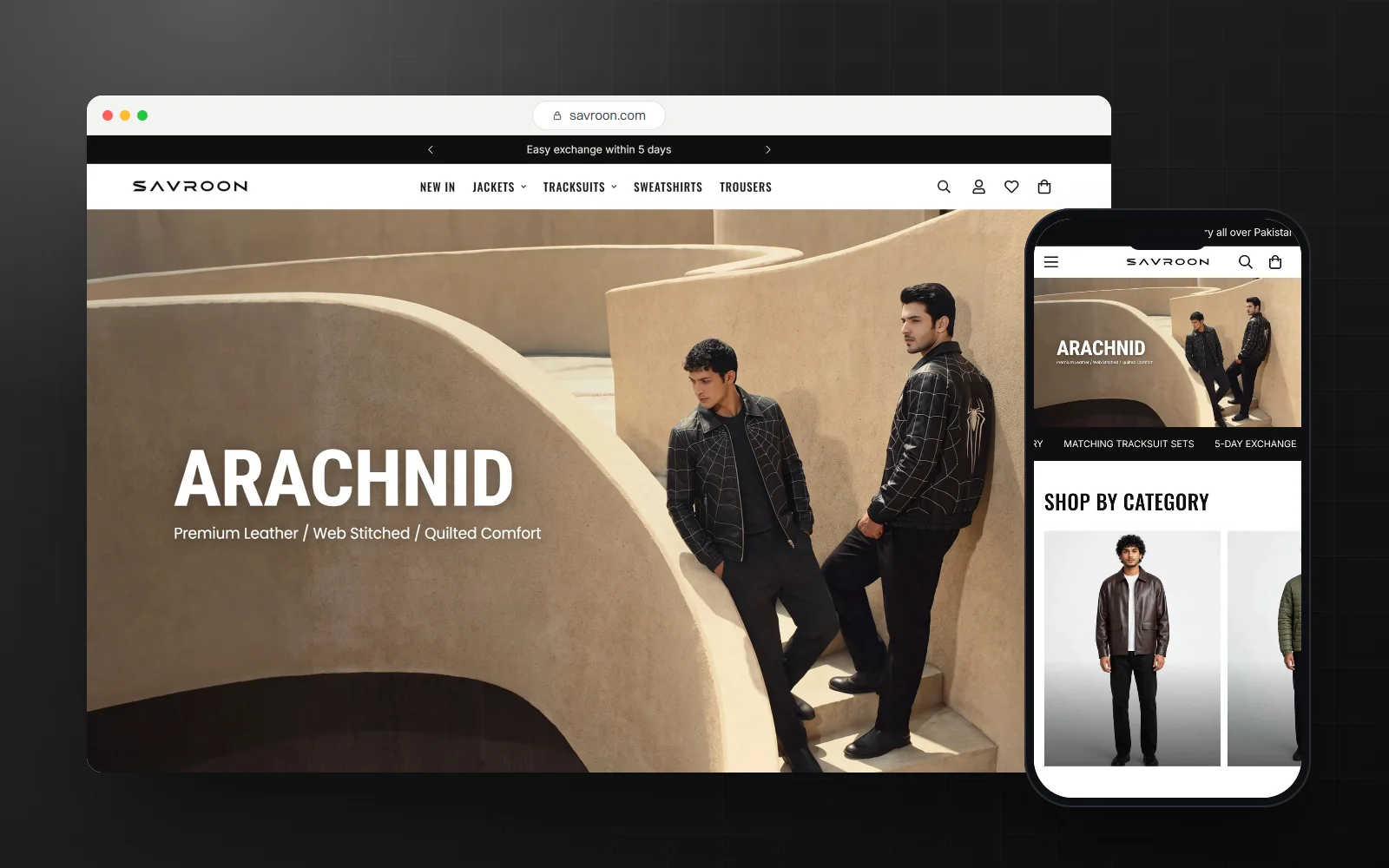 Savroon, shopify store by GrowAndRank