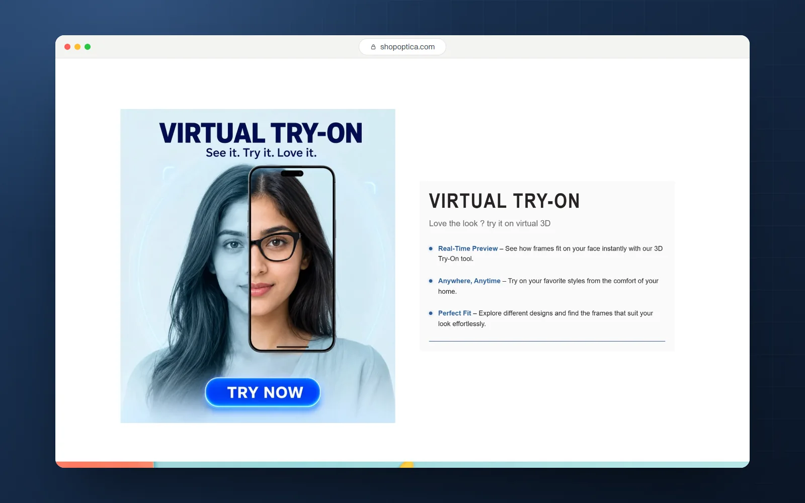 Optica, desktop screen 2