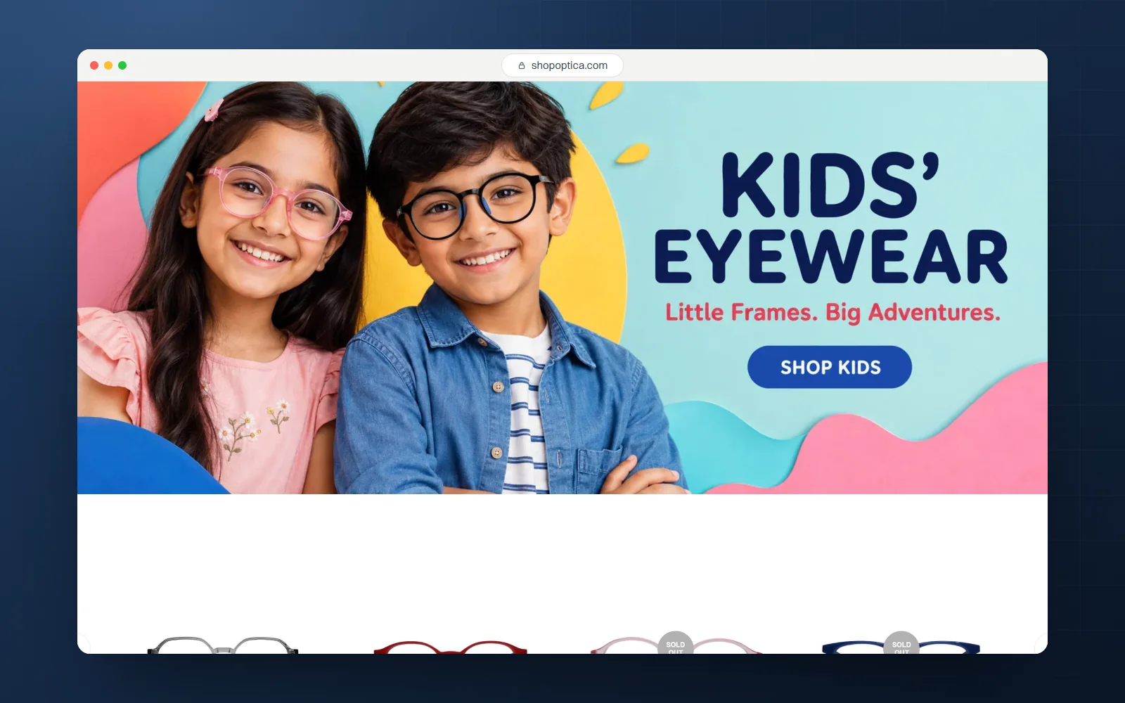 Optica, desktop screen 3